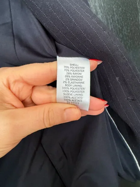 Navy Pin Stripped Blazer - Picture 3 of 3